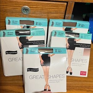 No Nonsense Great Shapes All-Over Shaper size D. Lot of 5 new